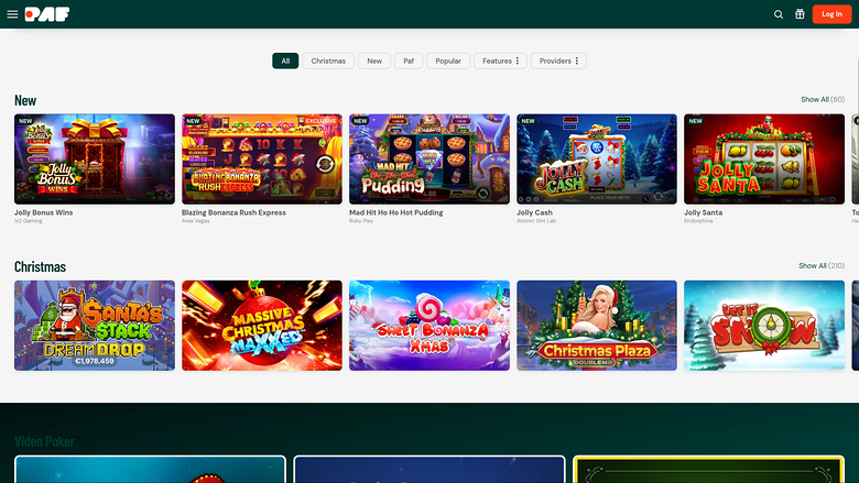 Paf Casino — Games lobby