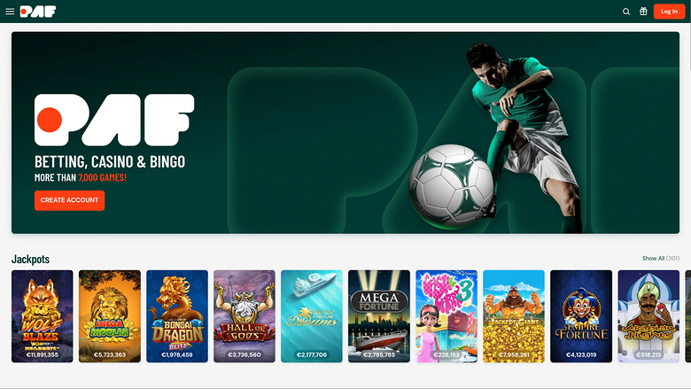 Paf Casino — Homepage