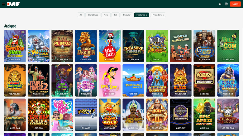 Paf Casino — Jackpot games