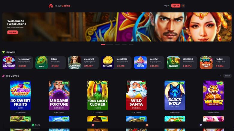 Palace Casino — Homepage