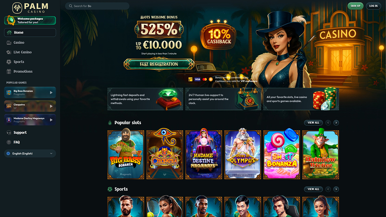 Palm Casino — Homepage