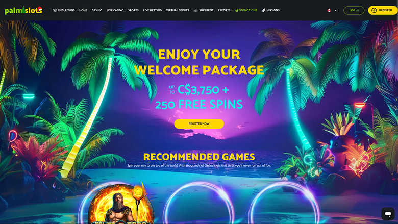 Palmslots Casino — Homepage