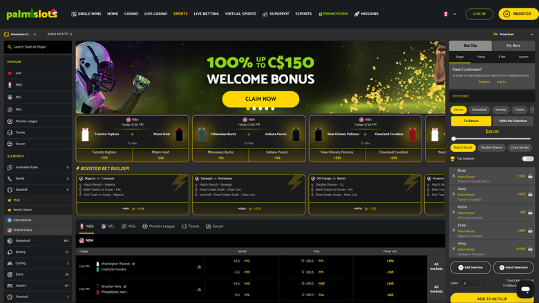 Palmslots Casino — Sportsbook