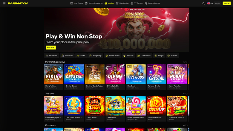 Parimatch Casino — Homepage