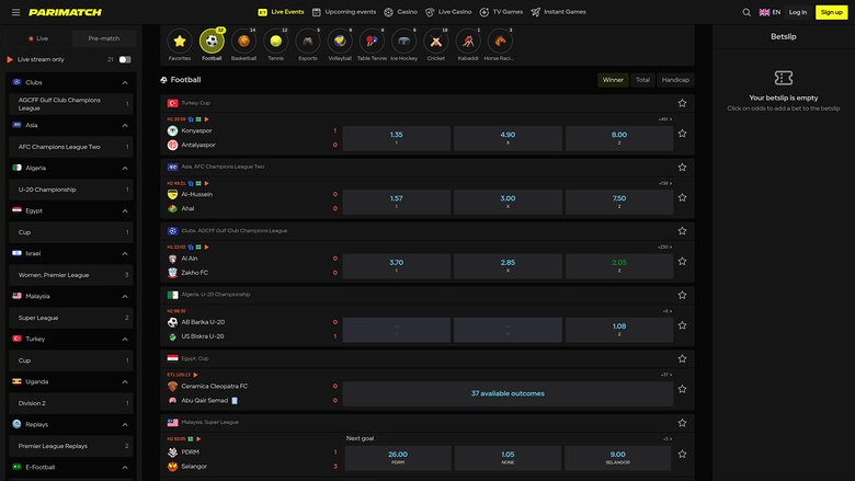 Parimatch Casino — Sportsbook