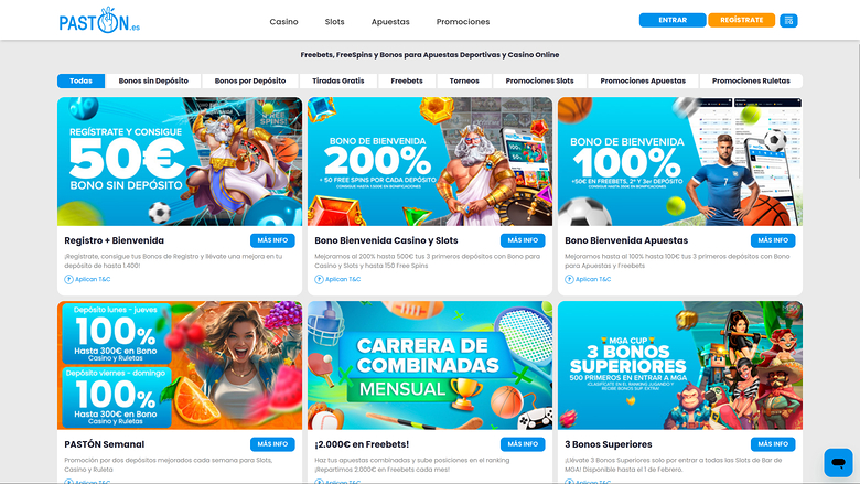 Paston — Promotions page