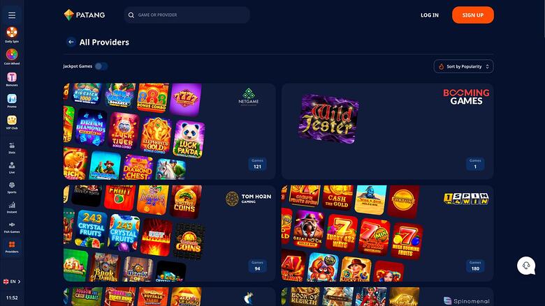 Patang Casino — Games by studio