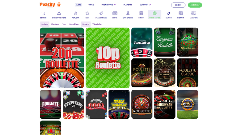 PeachyGames Casino — Games lobby