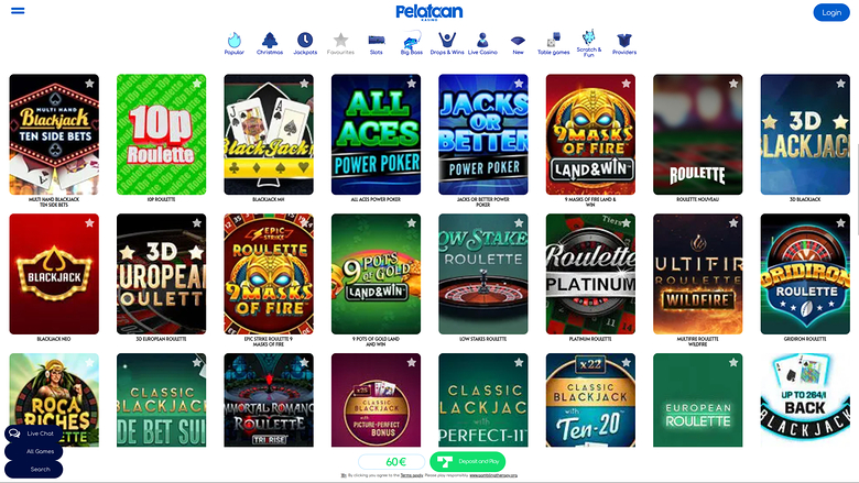 Pelataan Kasino — Games lobby