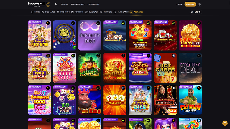 PepperMill Casino — Games lobby