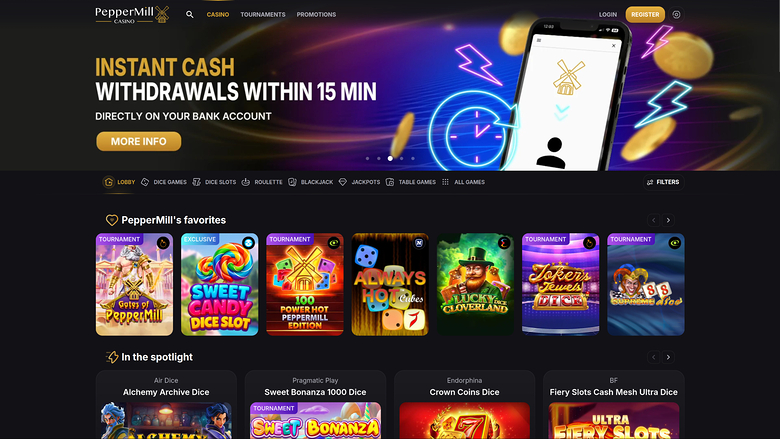PepperMill Casino — Homepage