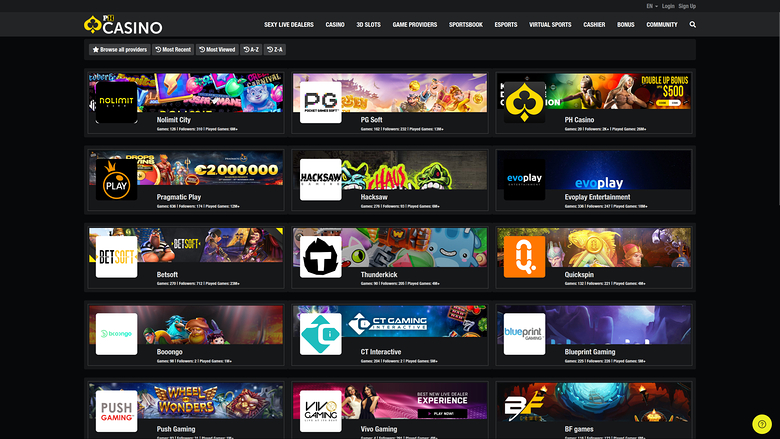 Ph Casino — Games by studio
