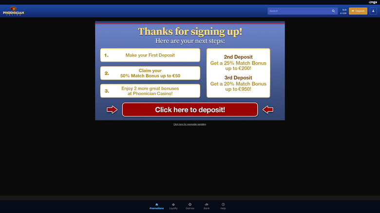 Phoenician Casino — Promotions page