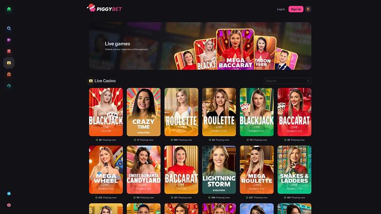 PiggyBet Casino — Promotions page