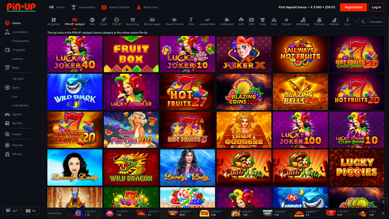 Pin Up Casino — Jackpot games