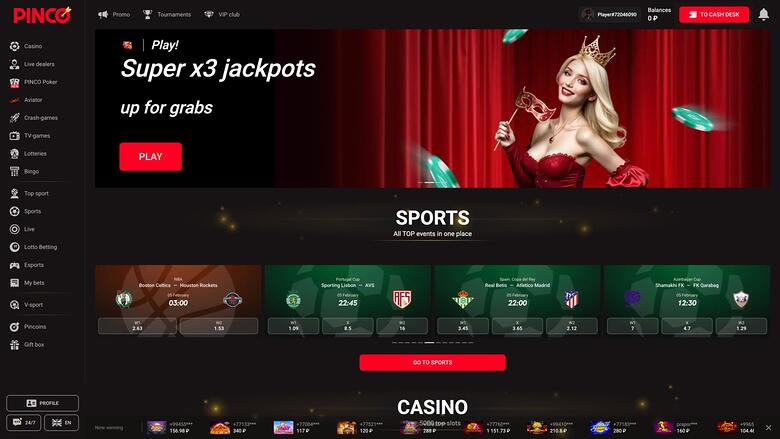 Pinco Casino — Homepage