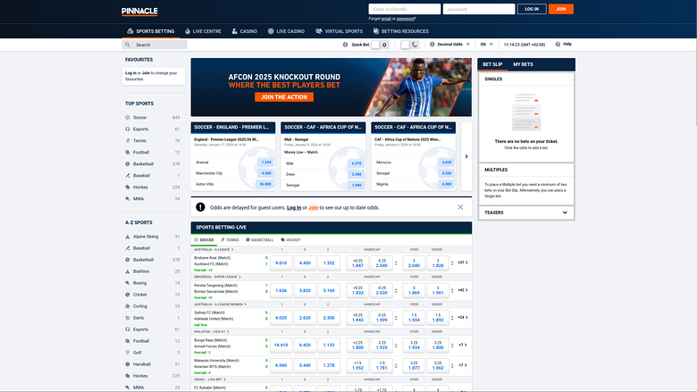 Pinnacle — Sportsbook
