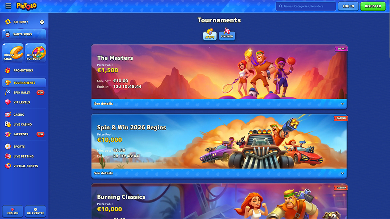 Pistolo Casino — Tournaments