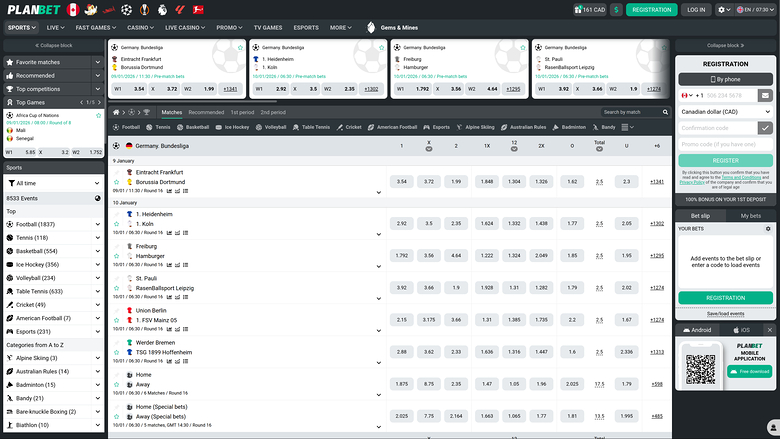 PlanBet Casino — Sportsbook