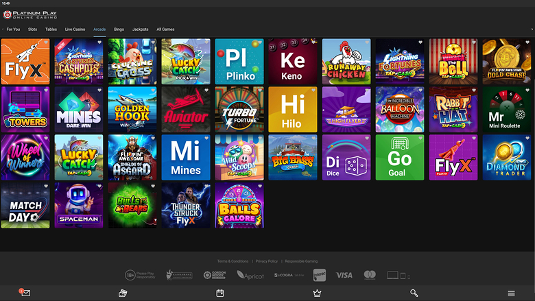 Platinum Play Casino — Arcade