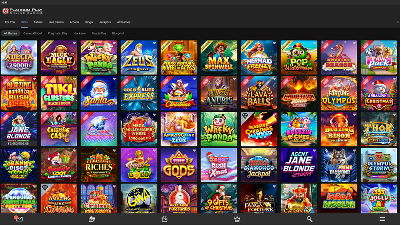 Platinum Play Casino — Games lobby