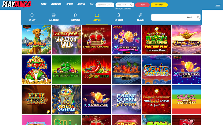Play Jango Casino — Jackpot games