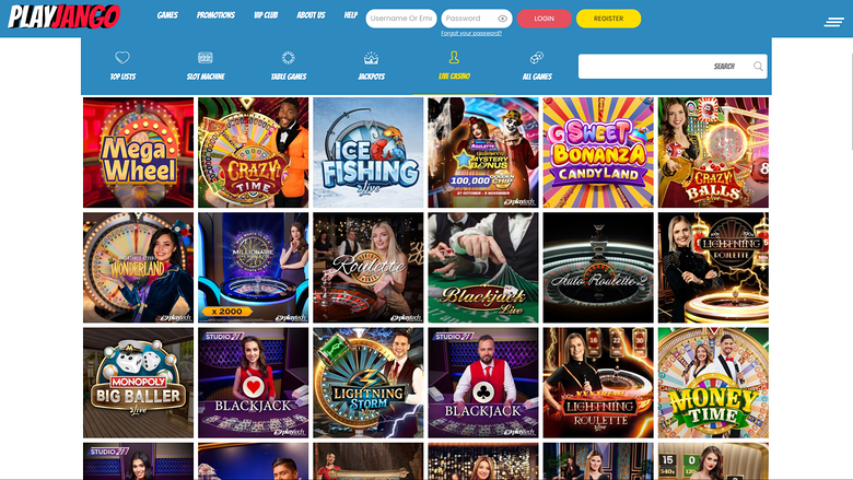 Play Jango Casino — Live dealer lobby