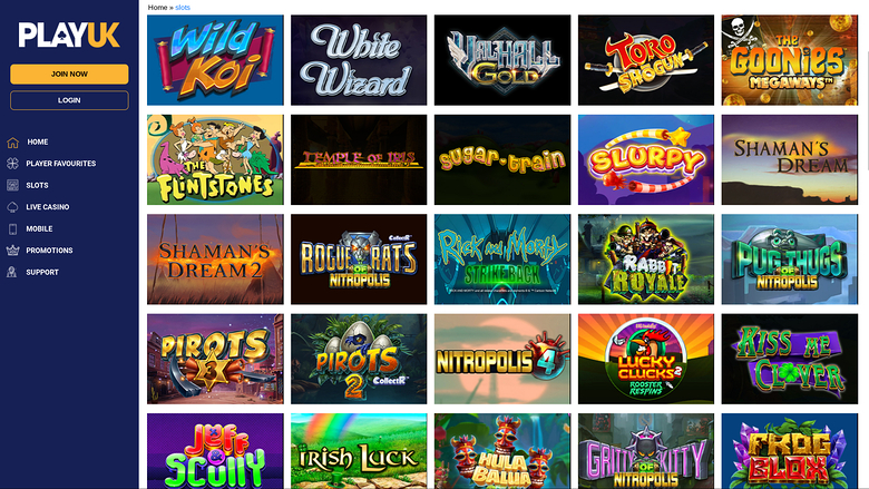 Play UK Casino — Games lobby