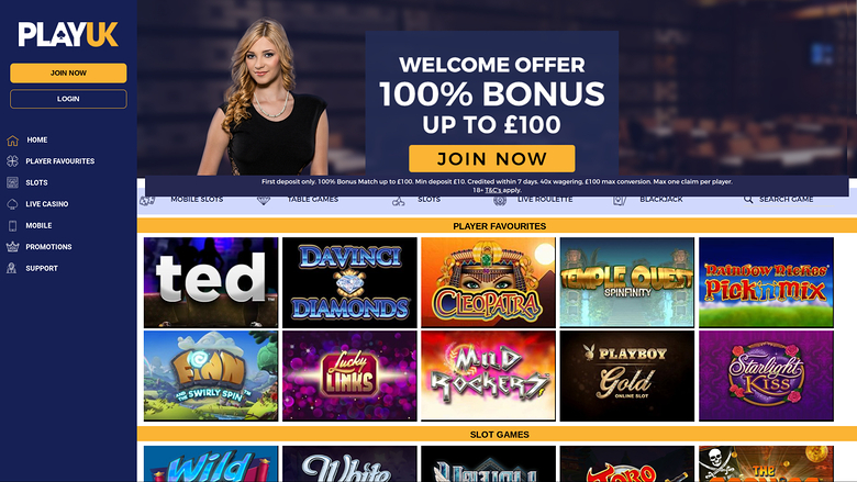Play UK Casino — Homepage