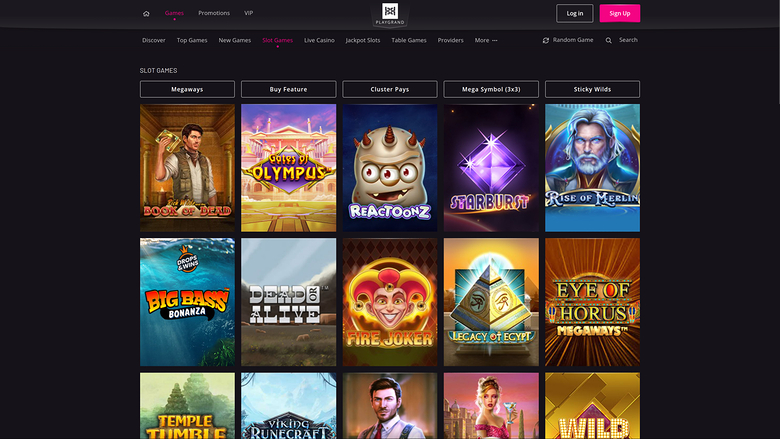Playgrand Casino — Games lobby
