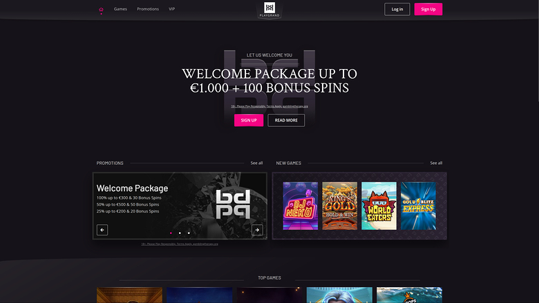 Playgrand Casino — Homepage