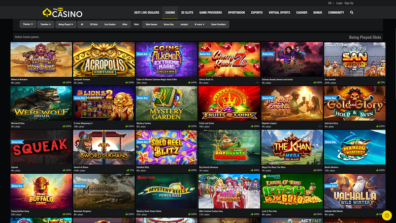 Playhub Casino — Games lobby