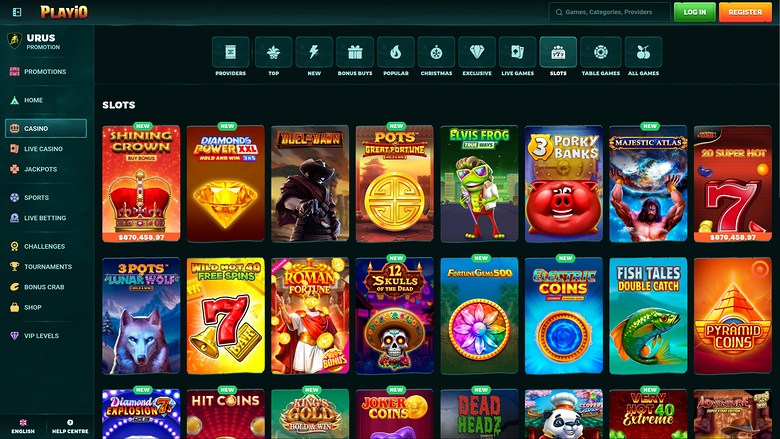 Playio Casino — Games lobby