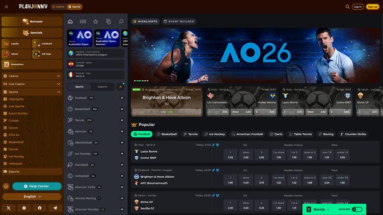 PlayJonny Casino — Sportsbook