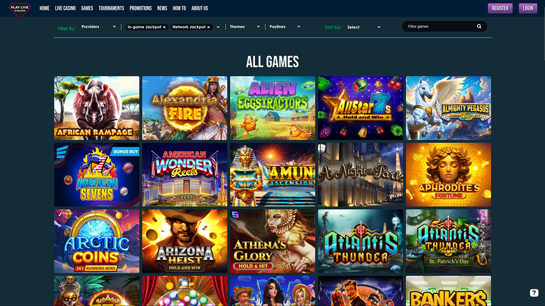 PlayLive Casino — Jackpot games