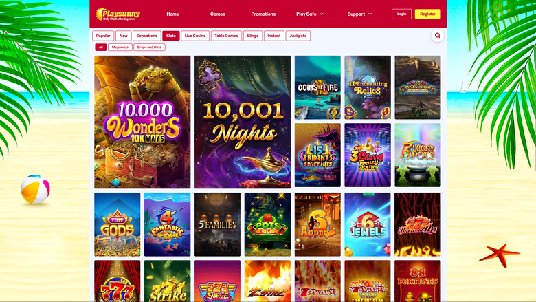 PlaySunny Casino — Games lobby