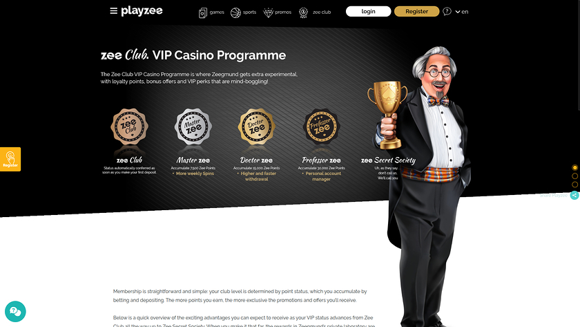 PlayZee Casino — VIP section