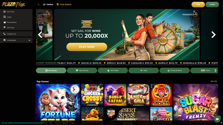 PlazaPlay Casino — Homepage