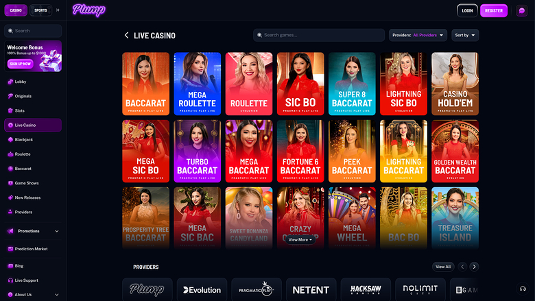 Plump Casino — Livedealer