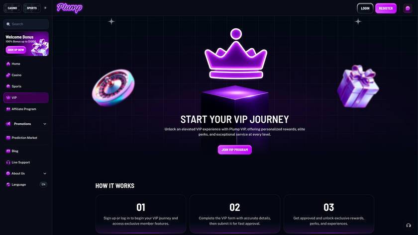 Plump Casino — VIP section