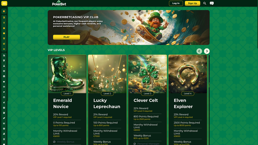 PokerBet Casino — VIP section