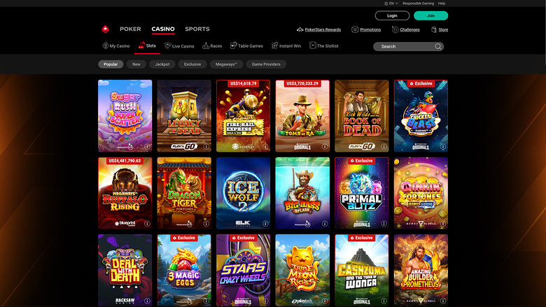 PokerStars — Games lobby
