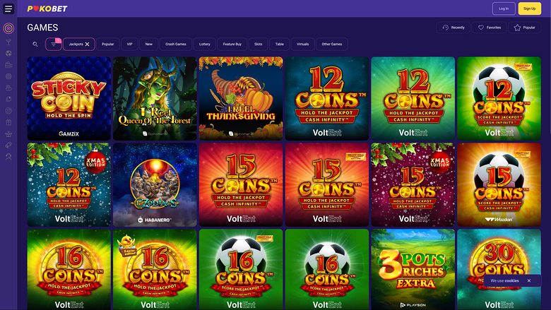 PokoBet Casino — Jackpot games