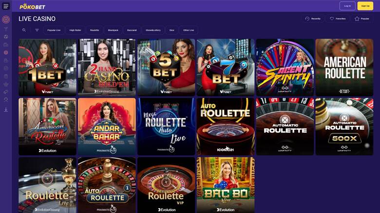 PokoBet Casino — Livedealer