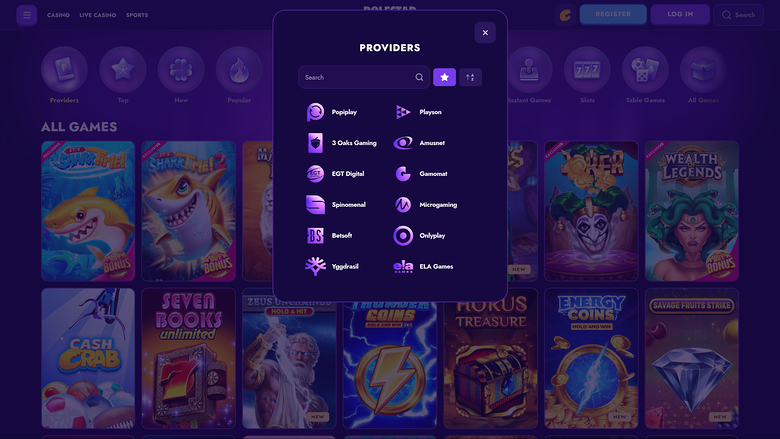 Polestar Casino — Games by studio