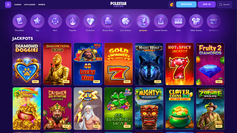 Polestar Casino — Jackpot games