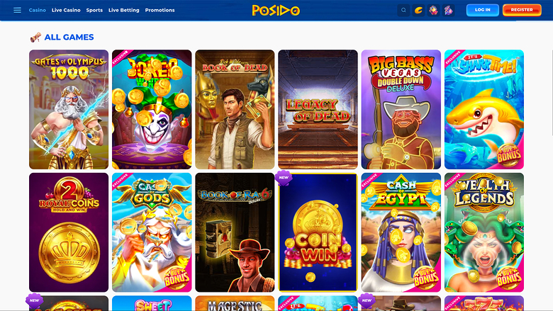 Posido Casino — Games lobby