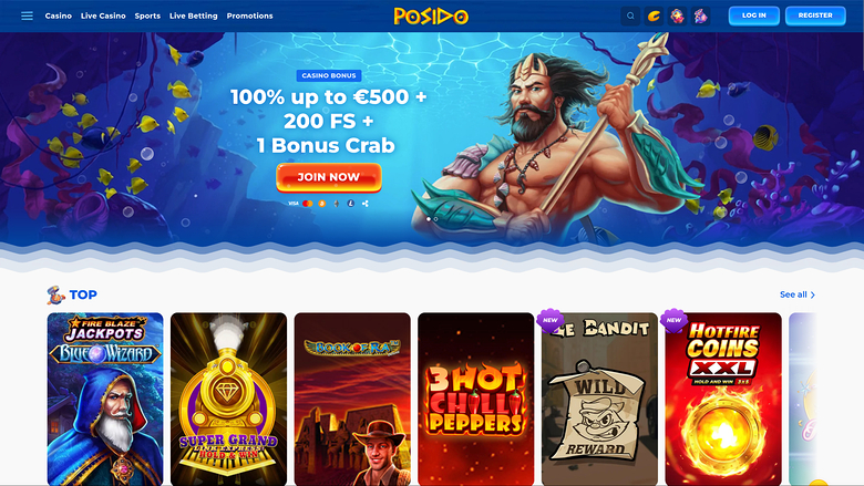 Posido Casino — Homepage