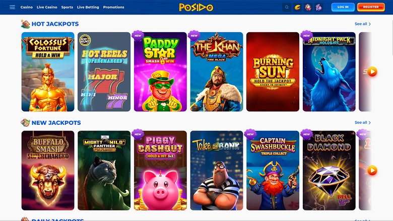 Posido Casino — Jackpot games