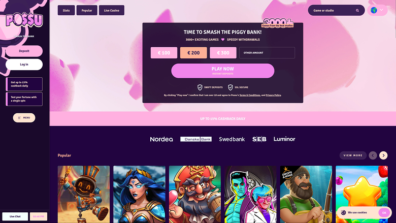 Possu Casino — Homepage